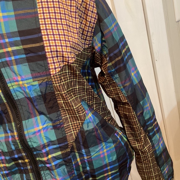 NEW Urban Outfitters Plaid Mixed Track Jacket - Picture 3 of 5